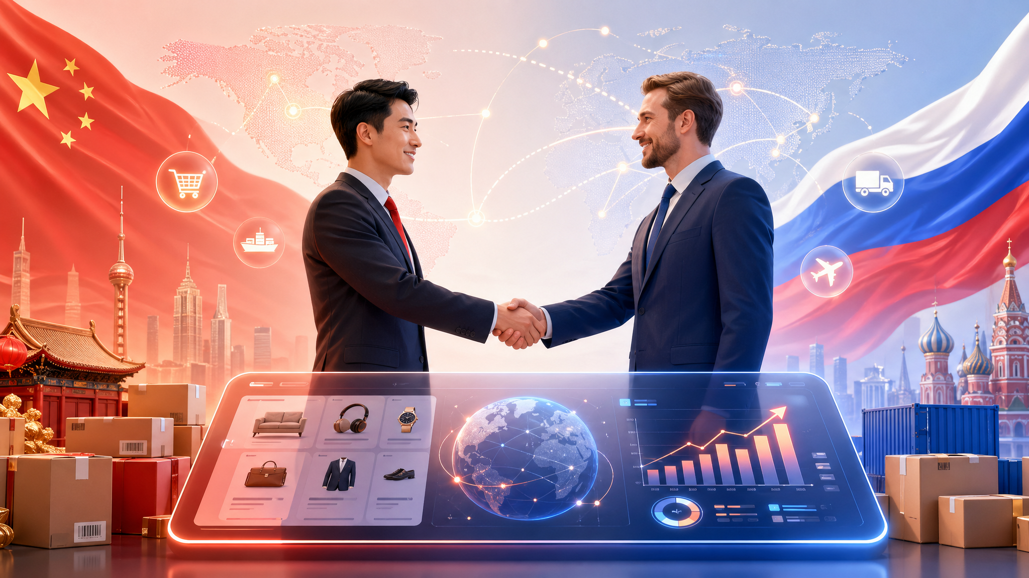 China and Russia business partnership