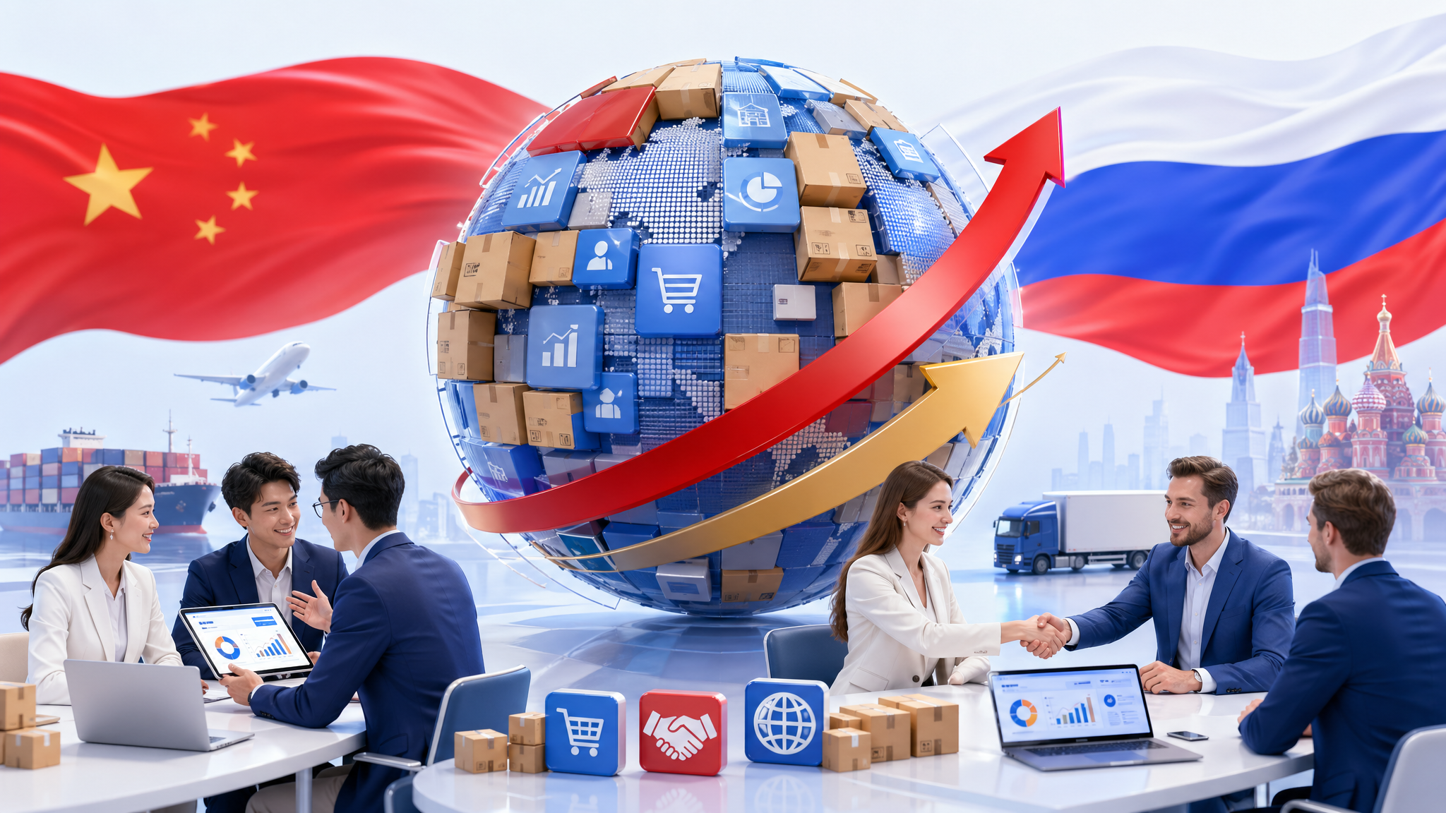 China and Russia business partnership